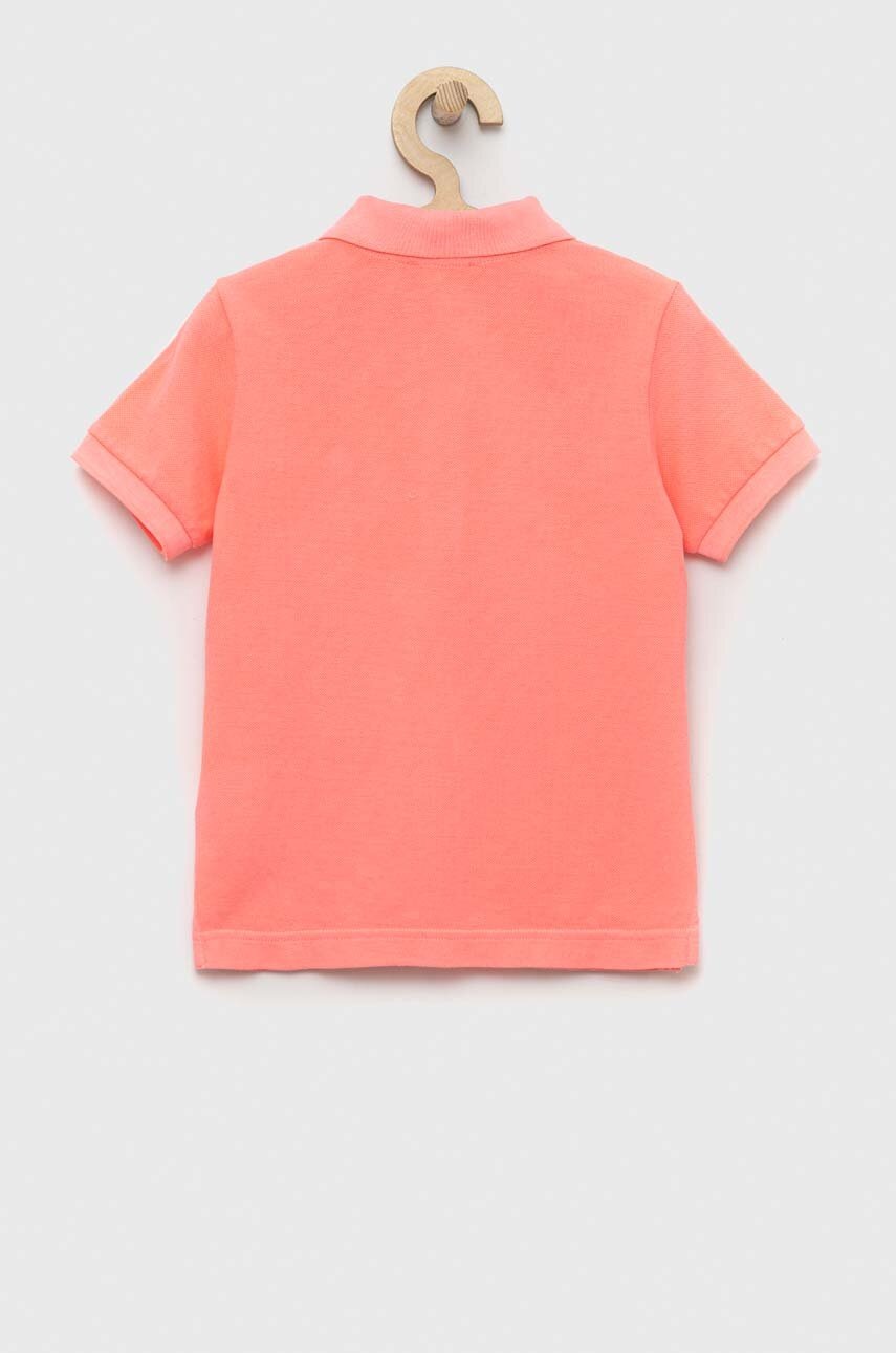 Дитяче бавовняне поло United Colors of Benetton колір фіолетовий однотонний Дитяче бавовняне поло United Colors of Benetton колір фіолетовий однотонний