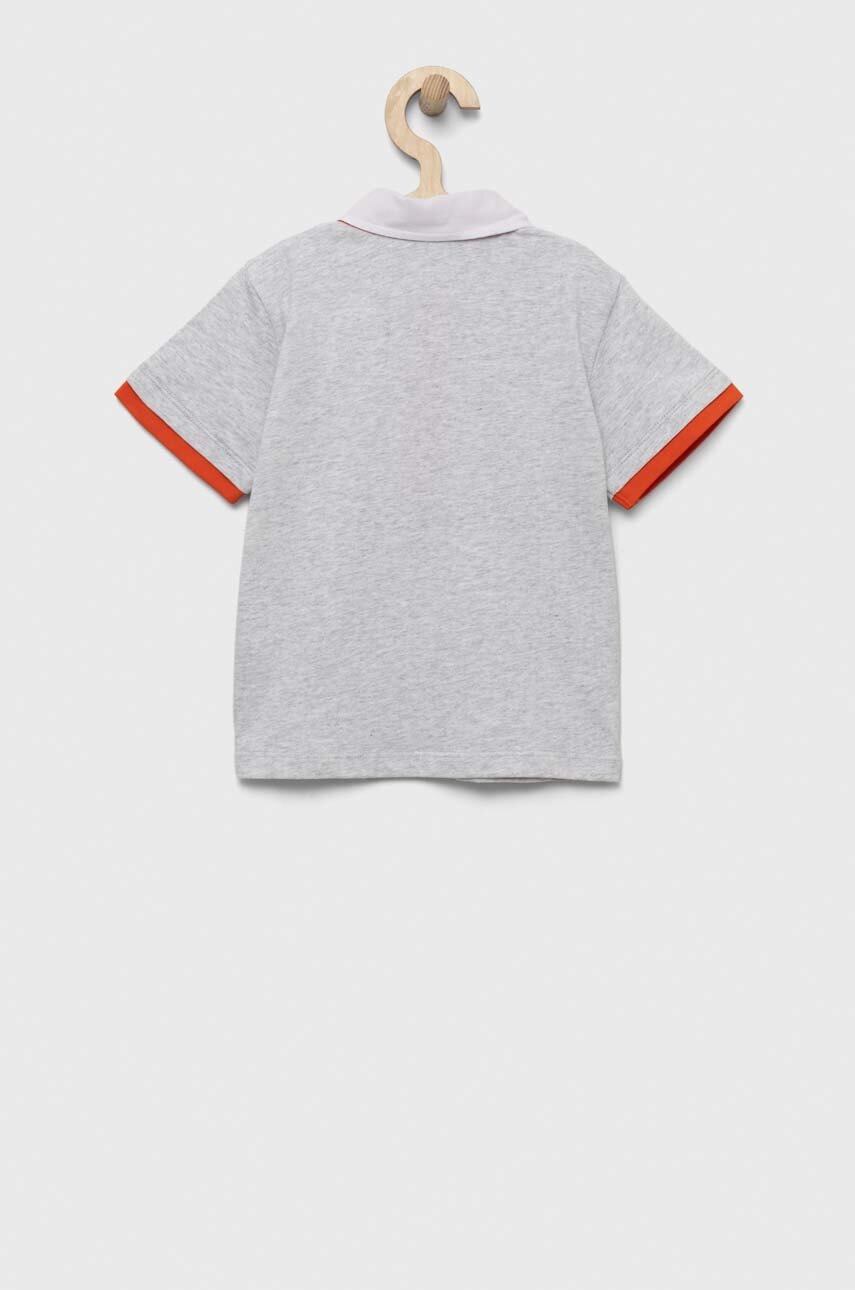 Дитяче бавовняне поло United Colors of Benetton колір сірий візерунок Дитяче бавовняне поло United Colors of Benetton колір сірий візерунок