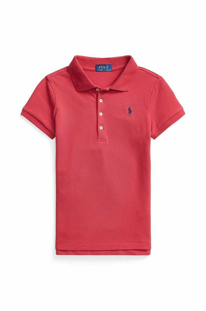 Dětské polo tričko Polo Ralph Lauren červená barva - červená -  Bavlna