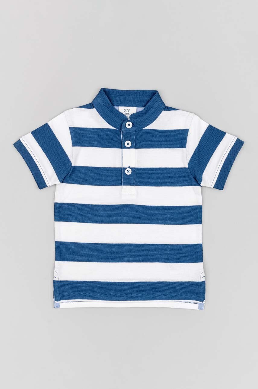 Дитяча бавовняна футболка поло zippy
