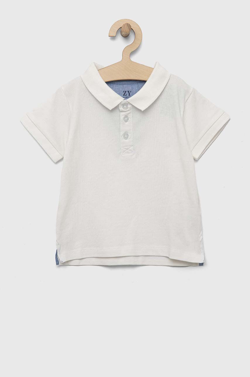 Levně Dětské polo tričko zippy bílá barva