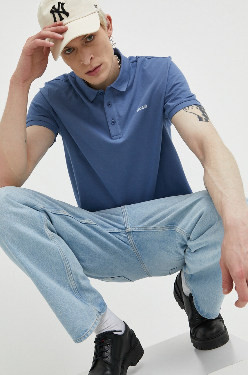 Βαμβακερό μπλουζάκι πόλο HUGO San Jared-C φωτογραφία