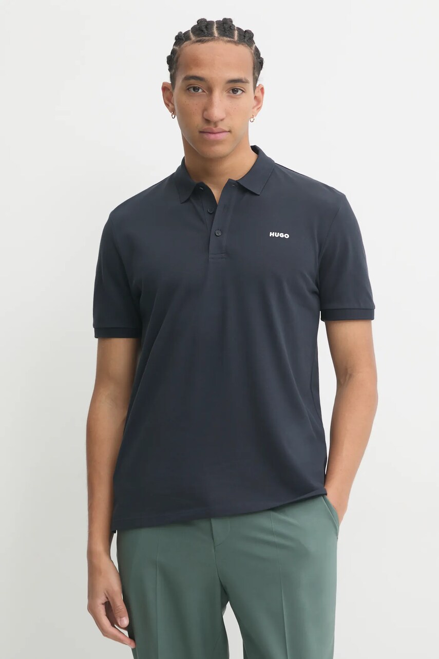 HUGO polo de bumbac neted