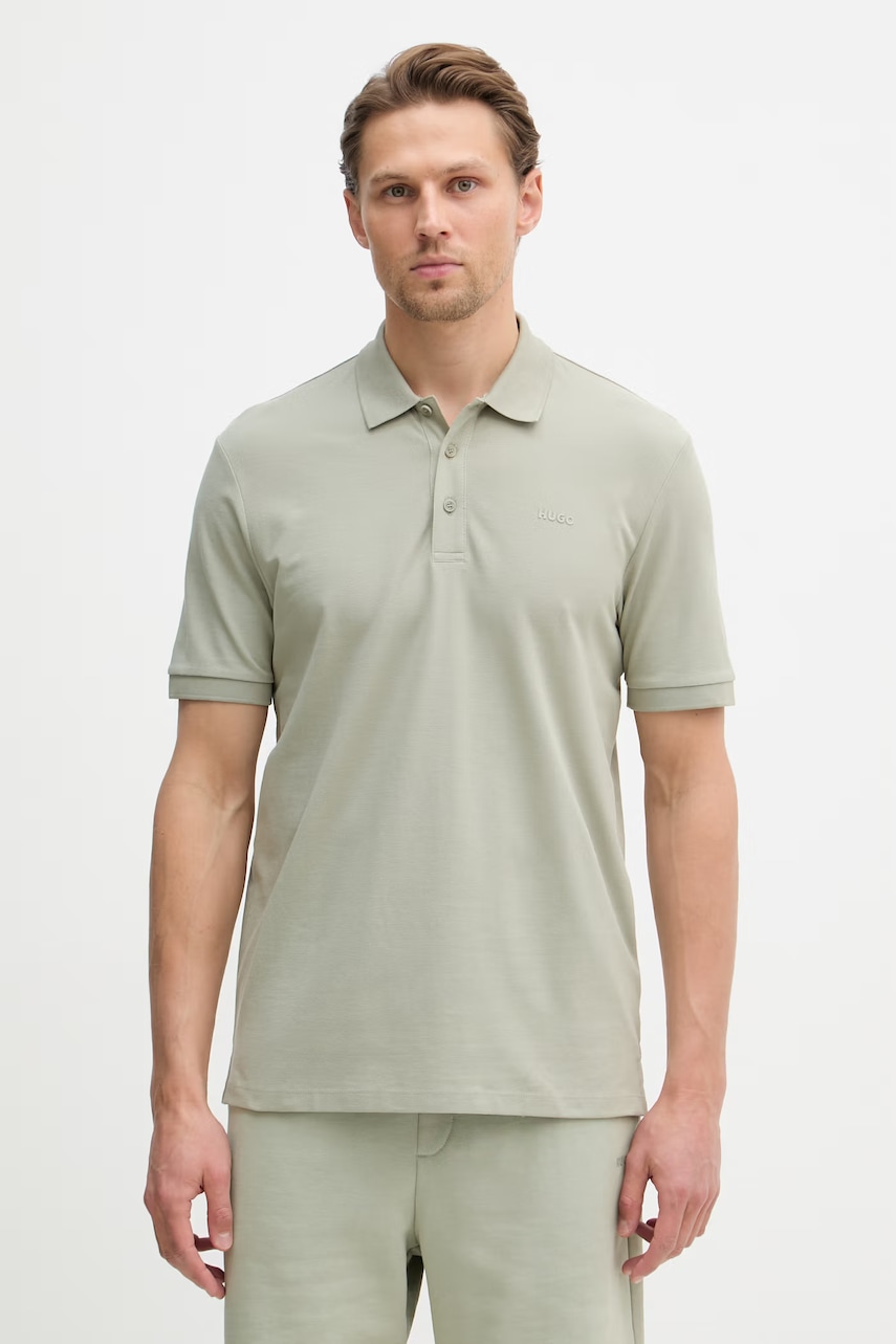 HUGO πόλο ανδρικό βαμβακερό Donos222 50466182 γκρί L,S,XL,XXL,M