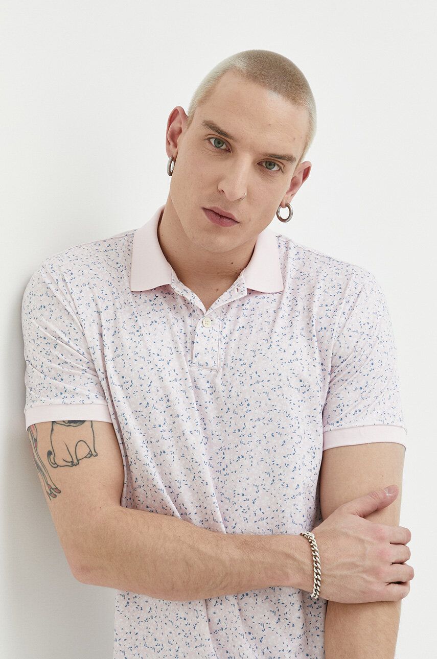 Polo tričko Abercrombie & Fitch růžová barva - růžová -  88 % Polyester
