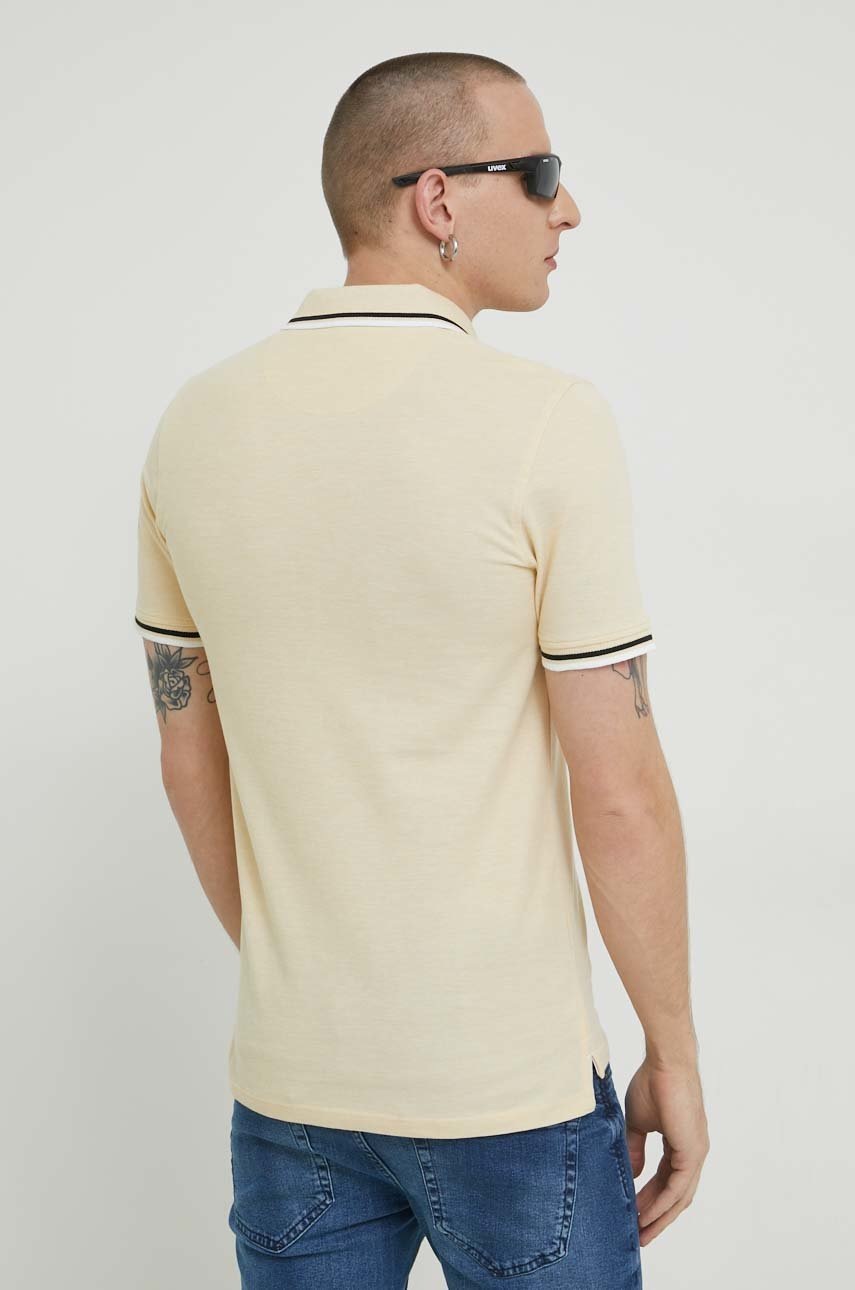 

Бавовняне поло Jack & Jones JJEPAULOS колір жовтий візерунок