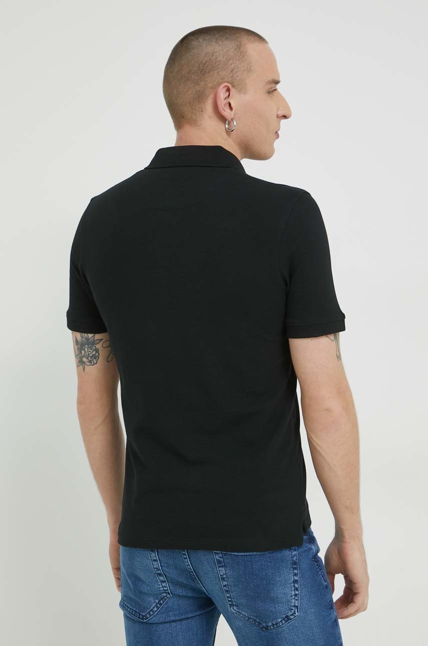 

Бавовняне поло Jack & Jones JJEPAULOS колір чорний візерунок