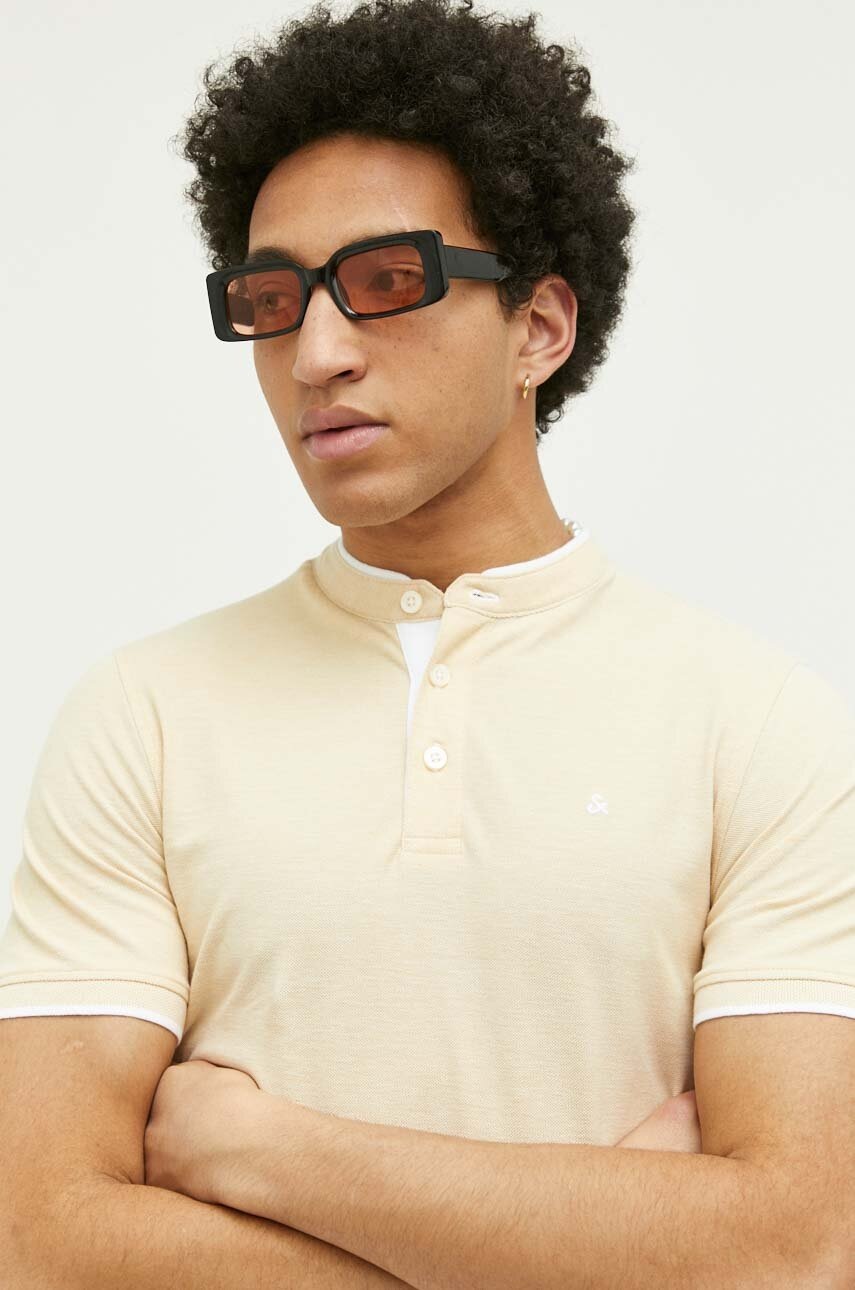 

Бавовняне поло Jack & Jones JJEPAULOS колір жовтий однотонне 12199711