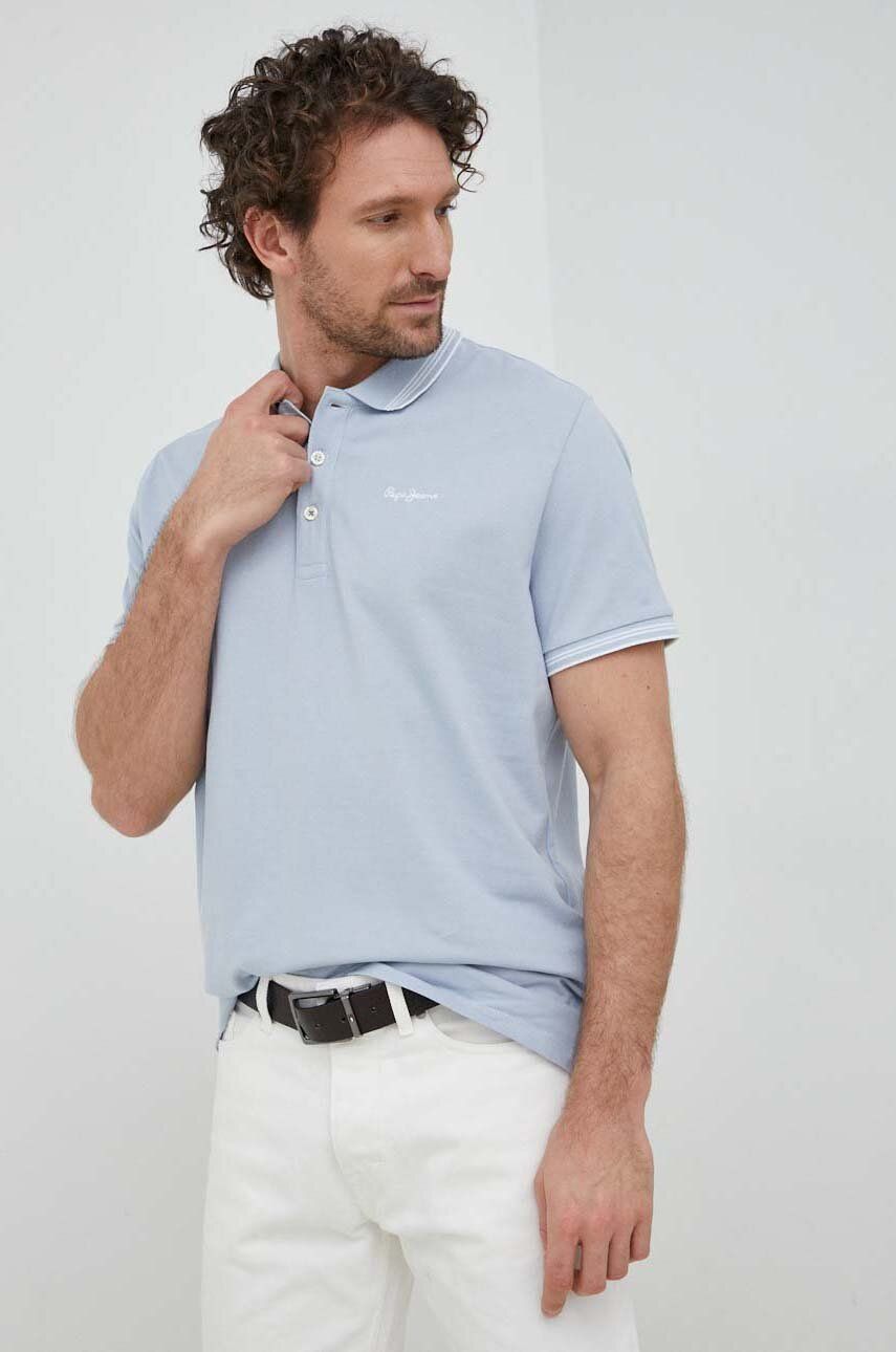 Pepe Jeans polo de bumbac Jett cu imprimeu