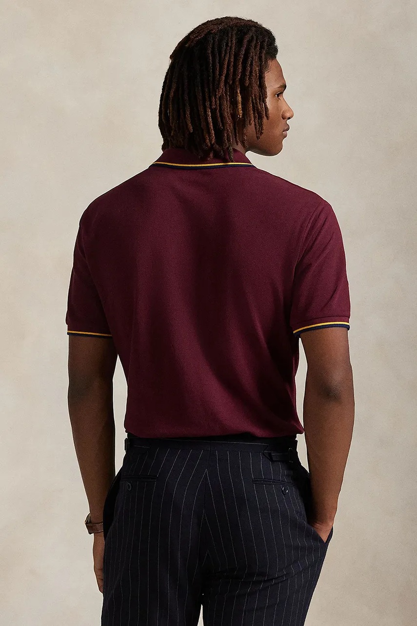 Хлопковое поло Polo Ralph Lauren однотонное 710842621 Хлопковое поло Polo Ralph Lauren однотонное 710842621