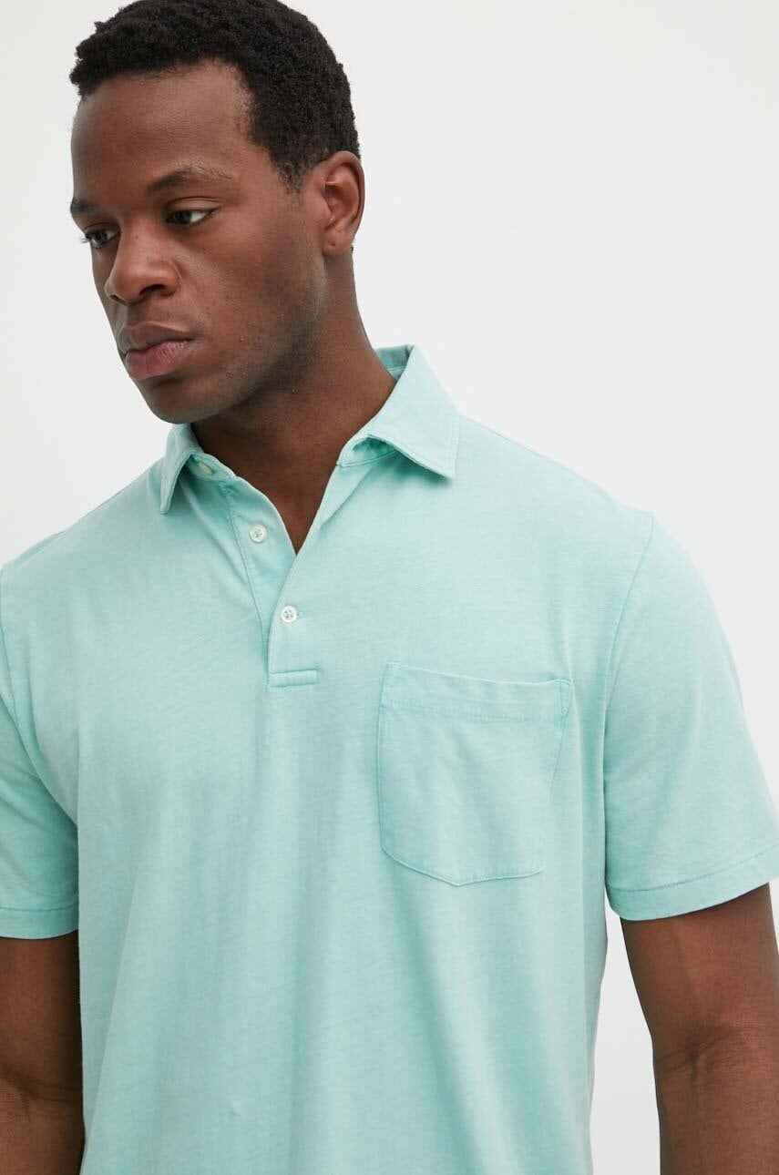 Levně Polo tričko s lněnou směsí Ralph Lauren zelená barva, 710900790