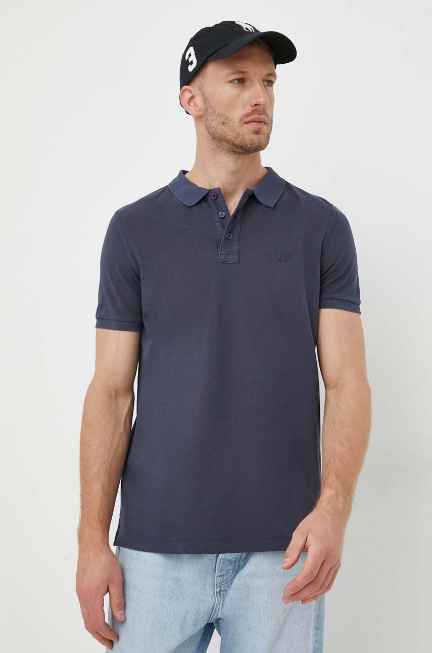 Bavlněné polo tričko Joop! tmavomodrá barva - námořnická modř - 100 % Bavlna