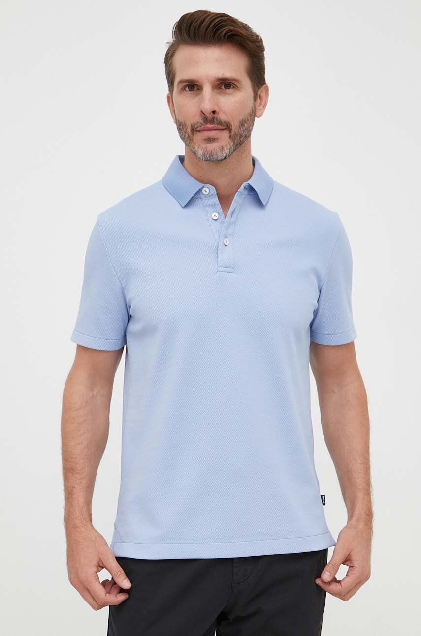 Polo tričko BOSS - modrá -  Materiál č. 1: 65 % Bavlna