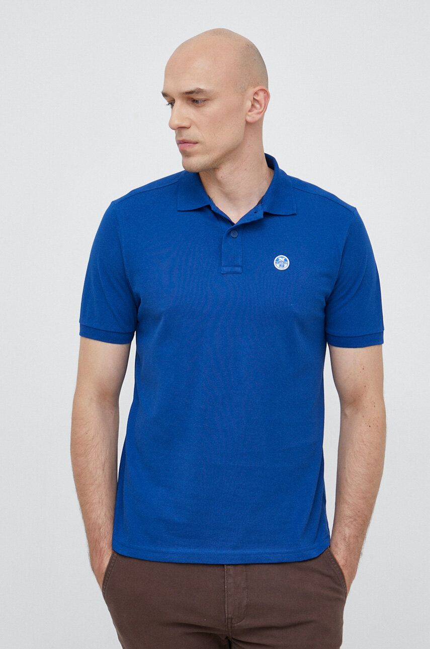 Bavlněné polo tričko North Sails - modrá -  100 % Bavlna