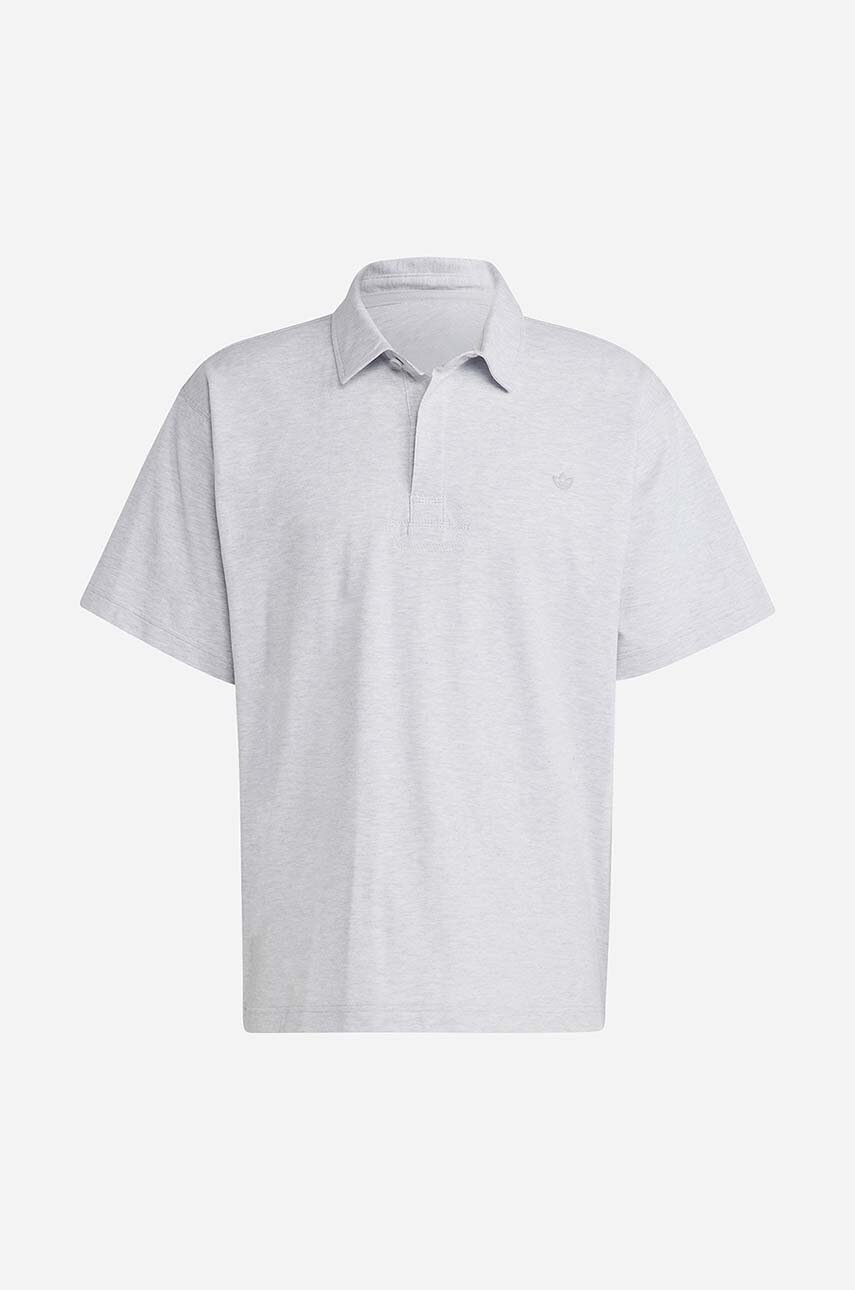 Бавовняне поло adidas Originals Premium Essentials Polo Shirt колір сірий однотонне IC5120-grey 