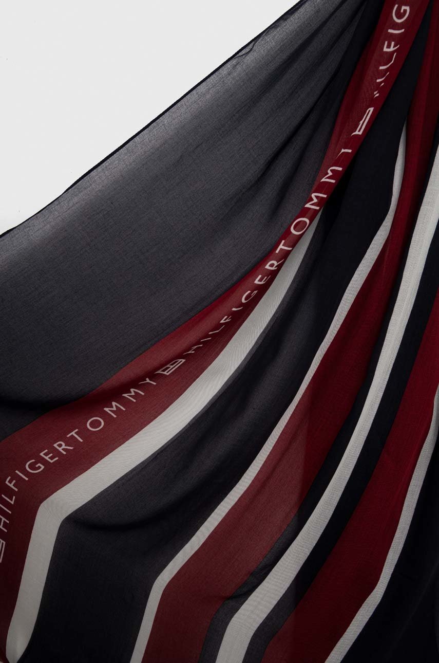 

Шарф Tommy Hilfiger женский цвет синий узорный