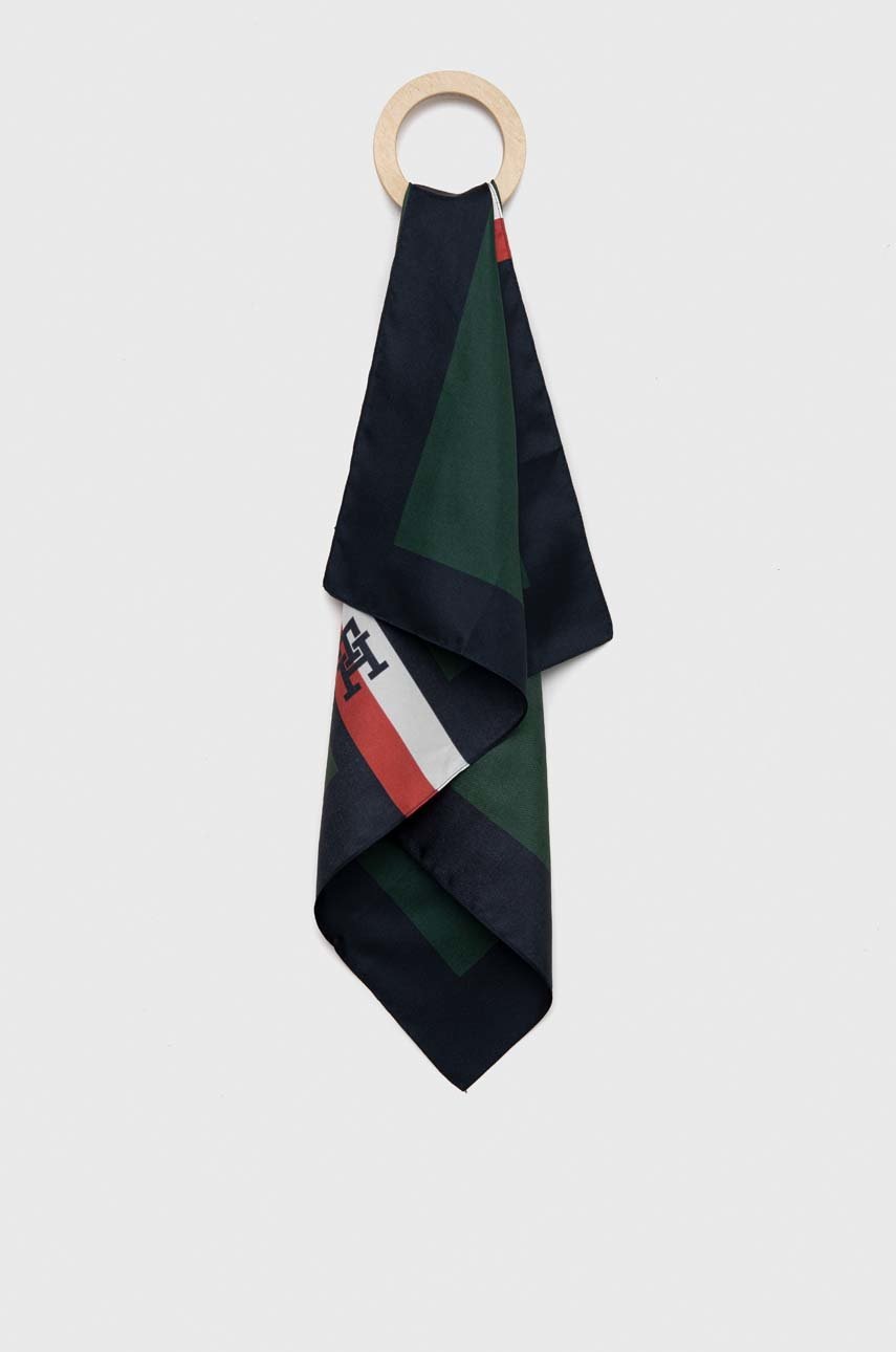 

Шелковый платок на шею Tommy Hilfiger цвет зелёный узор