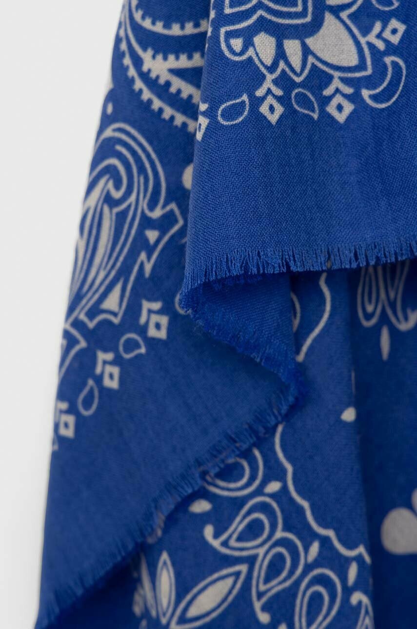 

Шовкова хустка Weekend Max Mara колір синій візерунок