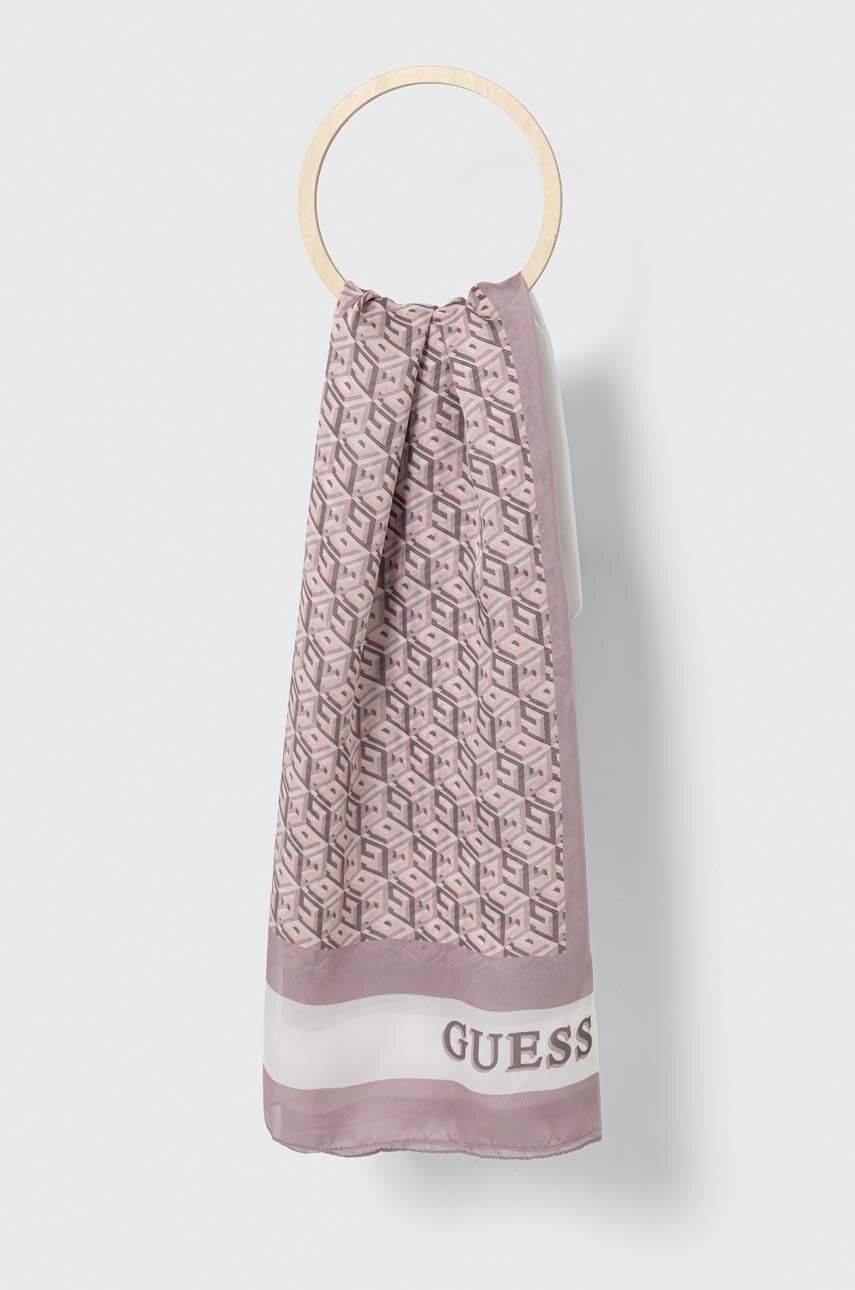 

Хустка Guess жіноча колір рожевий візерунок