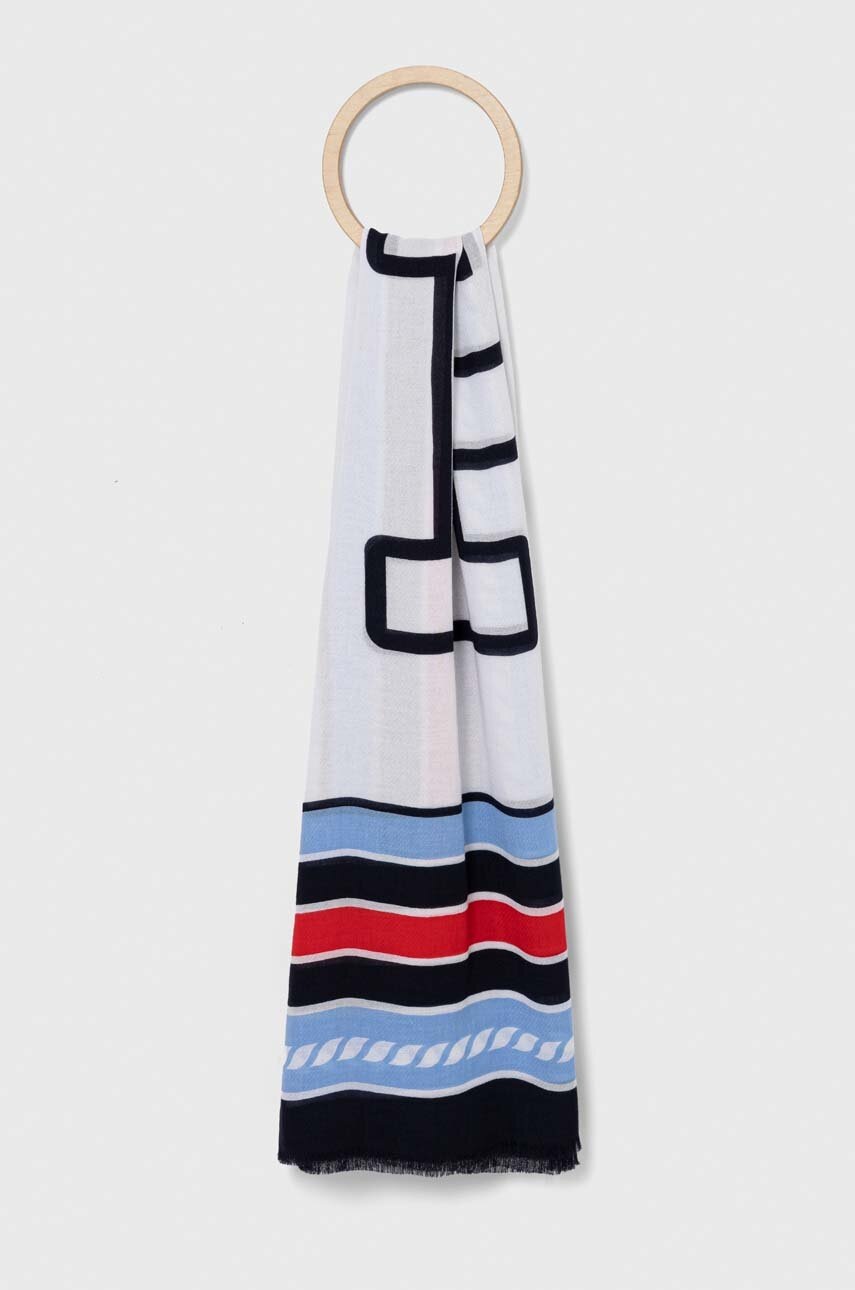 

Тънък шал Tommy Hilfiger в синьо с десен, Син