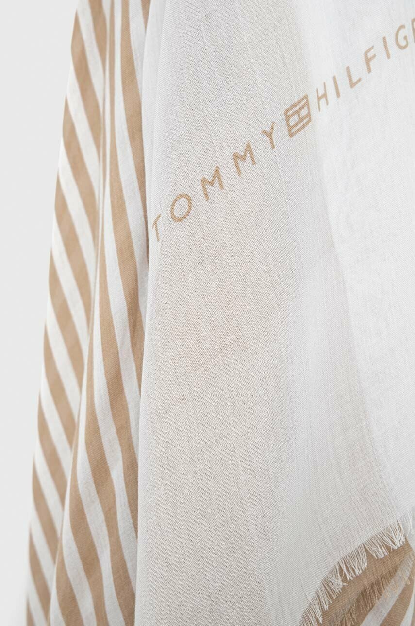 

Шарф Tommy Hilfiger женский цвет бежевый узорный