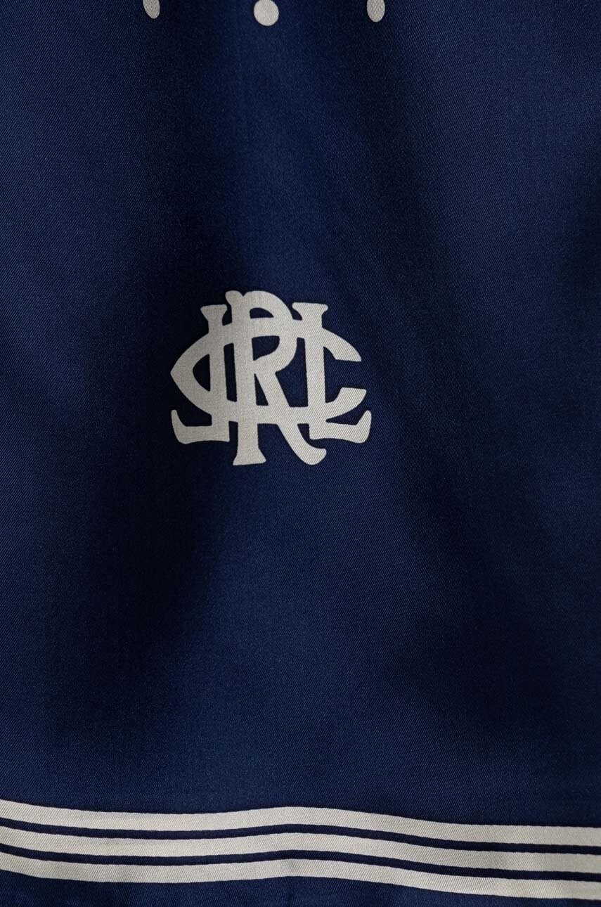 

Шелковая шаль Lauren Ralph Lauren цвет синий узорный