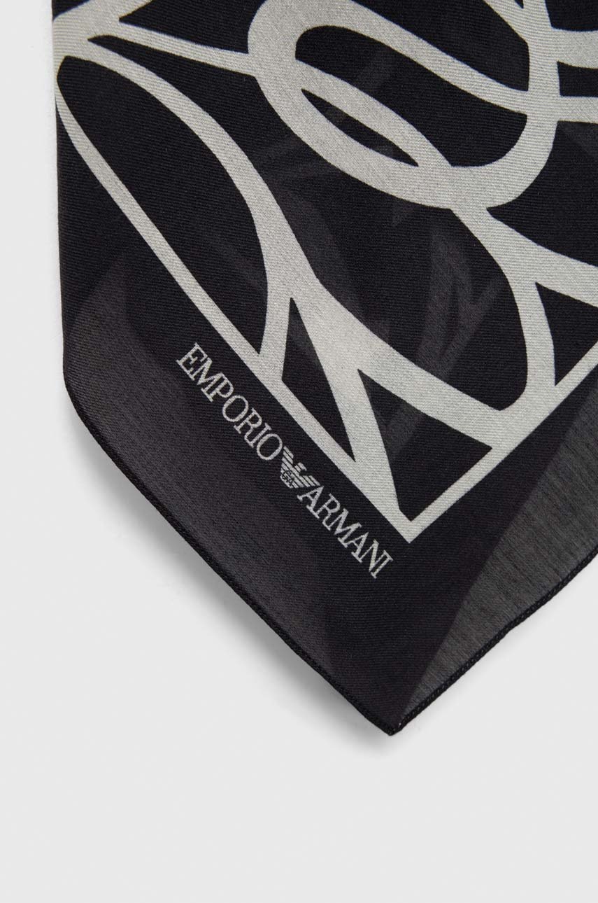 

Хустка Emporio Armani чоловіча колір чорний візерунок