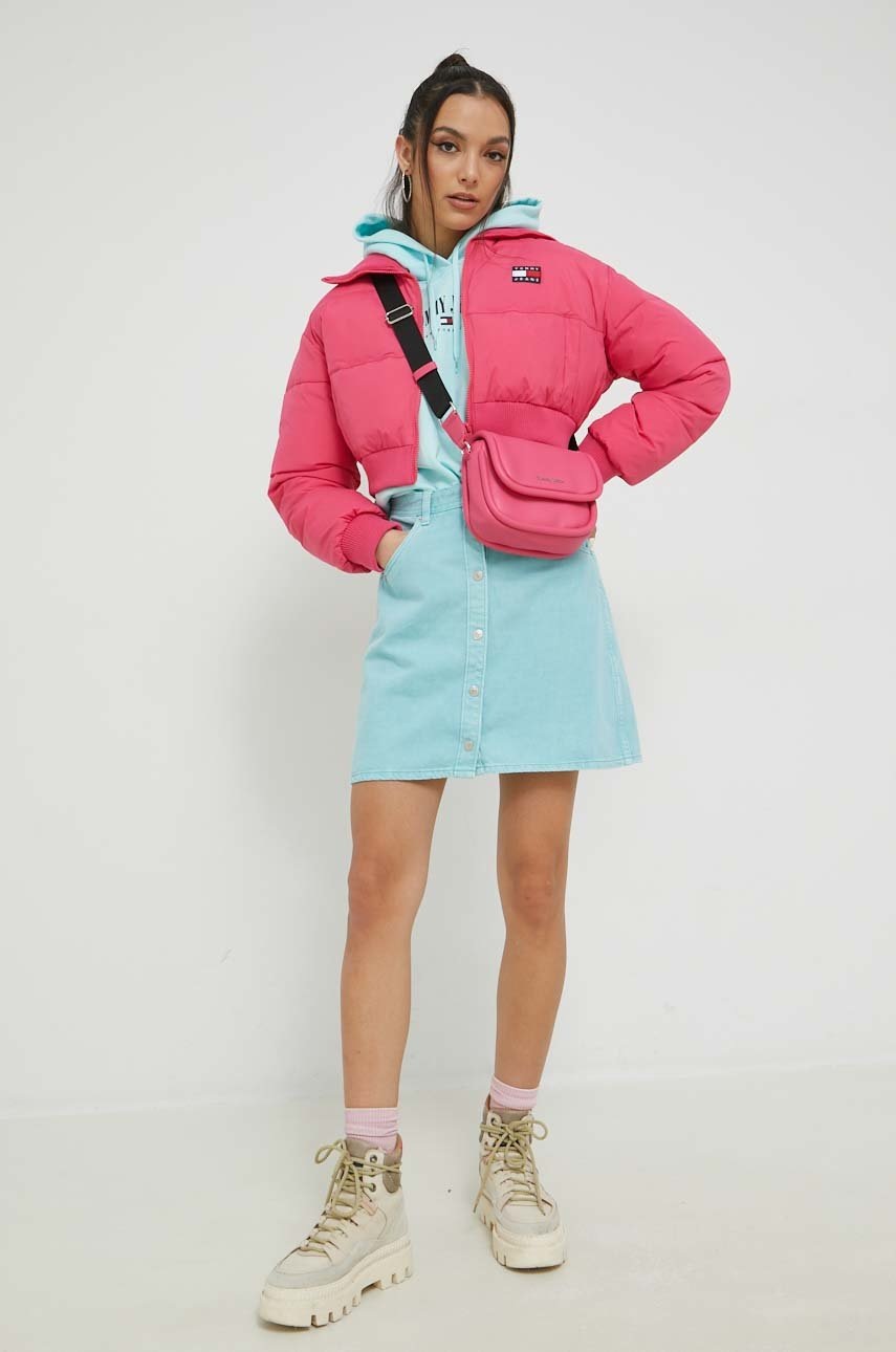 

Хлопковая юбка Tommy Jeans mini прямая