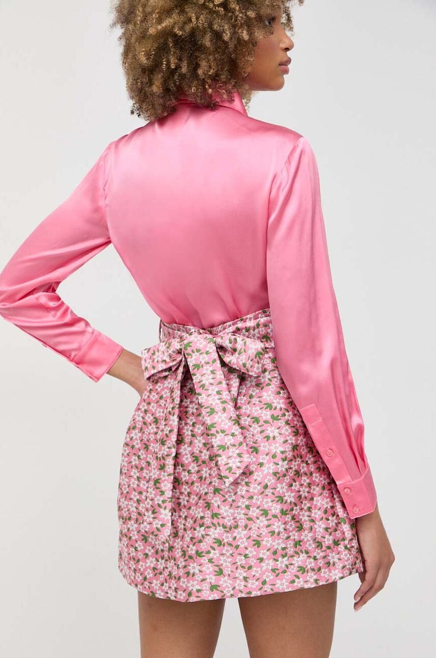 

Юбка Custommade Rosabel Jacquard цвет розовый mini расклешённая