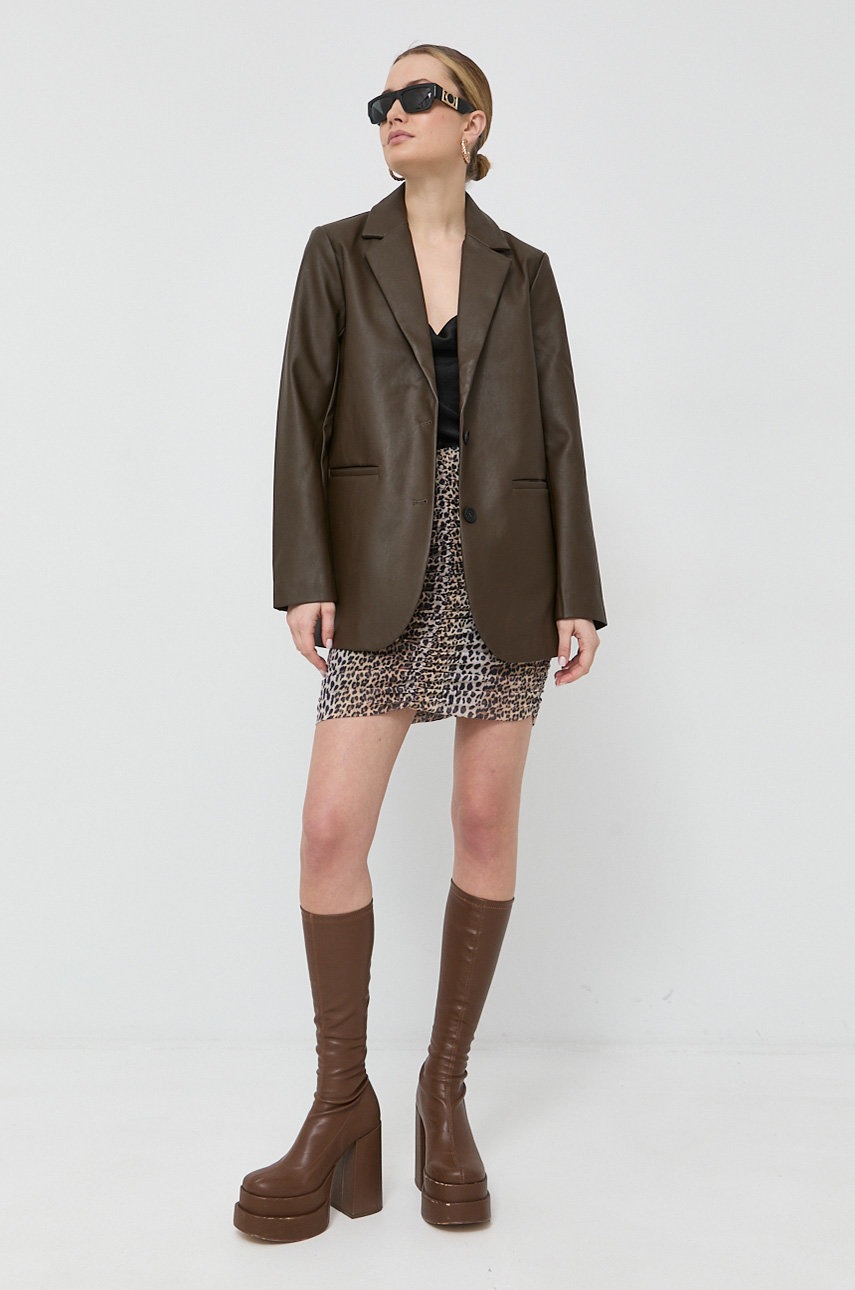 Φούστα Notes du Nord χρώμα: καφέ φωτογραφία