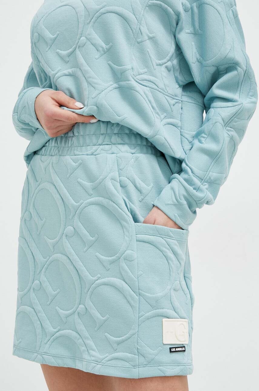 

Юбка Guess цвет бирюзовый mini прямая