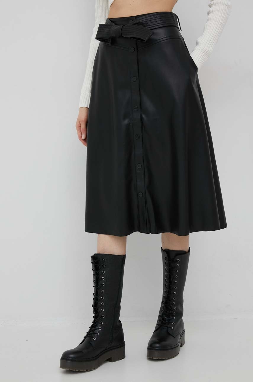 

Юбка Dkny цвет чёрный midi прямая