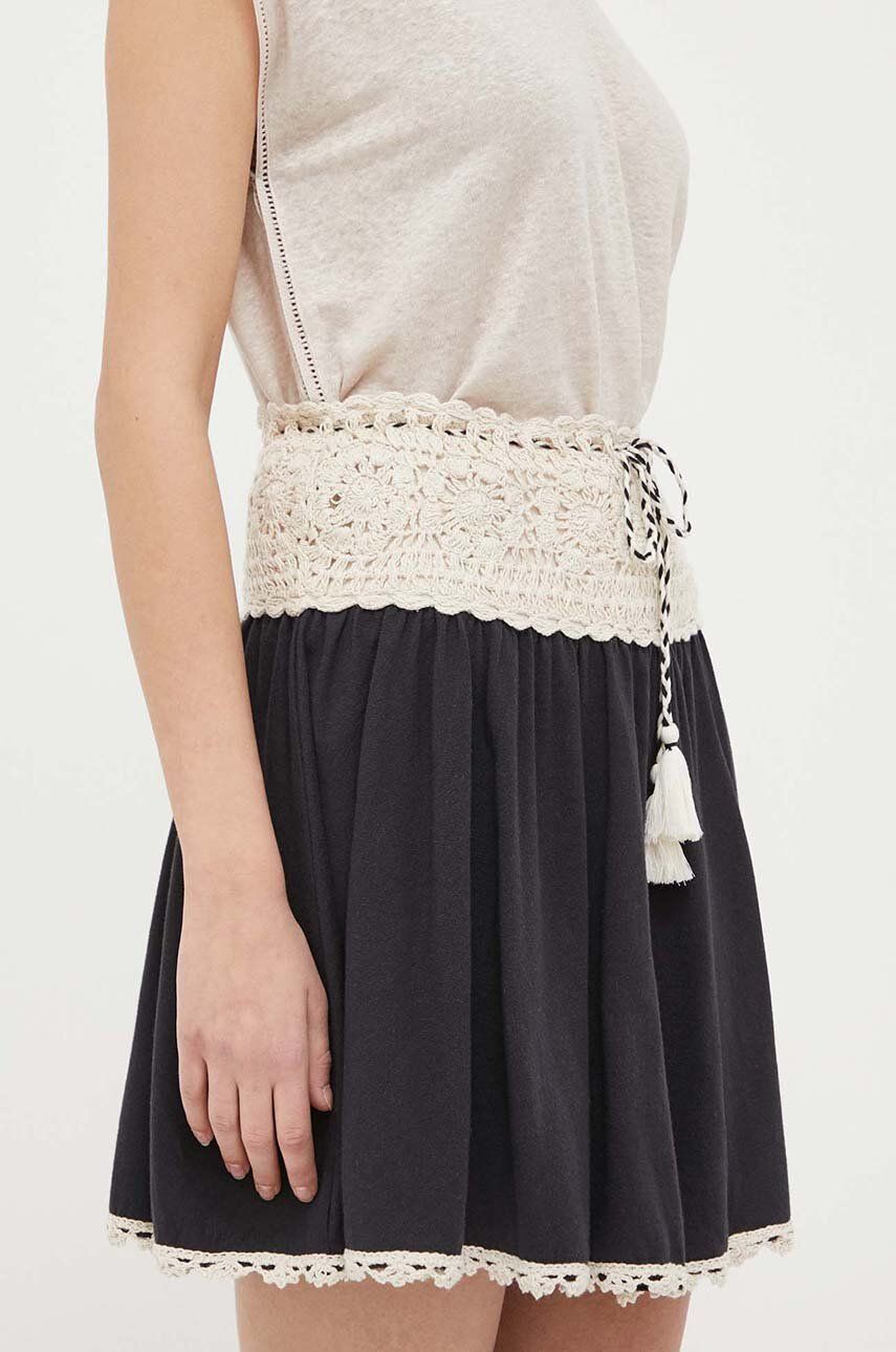 Bavlněná sukně Pepe Jeans Orianna černá barva, mini, áčková - černá -  100 % Bavlna