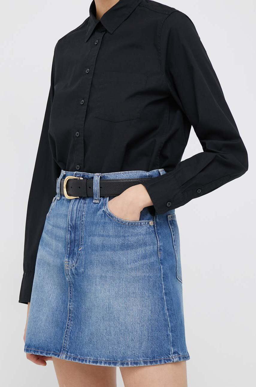 Džínová sukně GAP mini, pouzdrová - modrá -  100 % Bavlna
