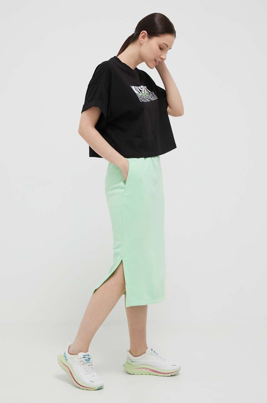 Dkny Fusta Culoarea Verde, Midi, Drept