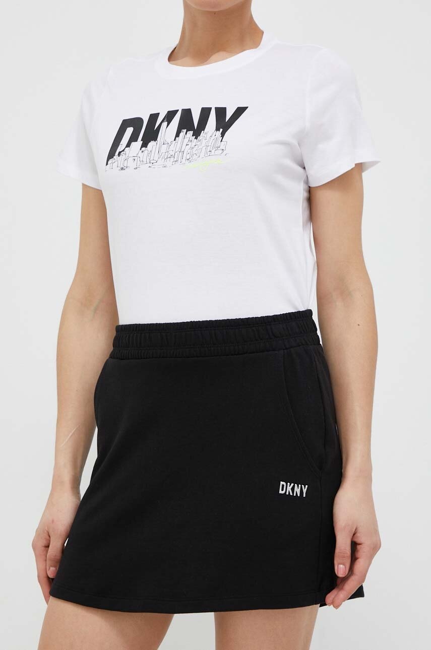 Dkny fusta culoarea negru, mini, drept