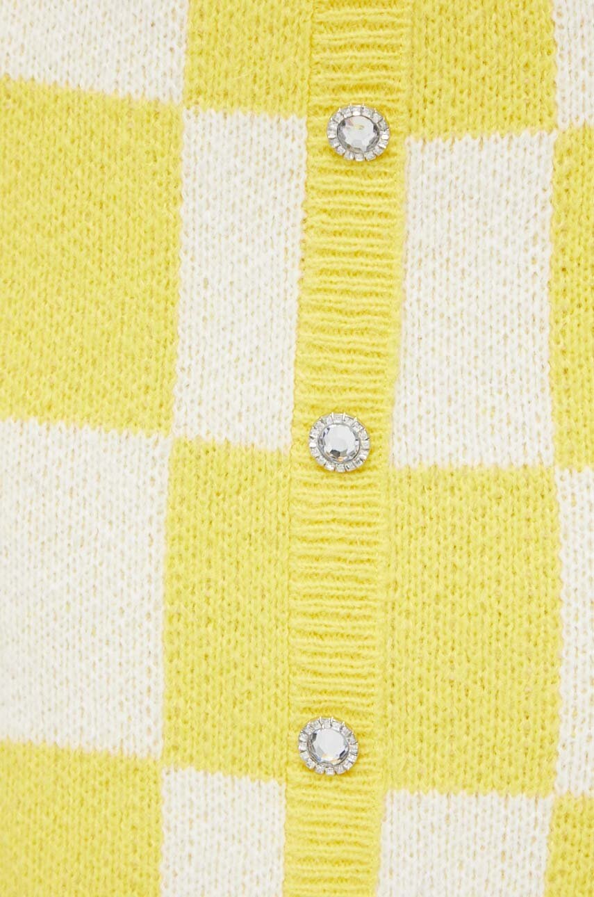 Φούστα από μείγμα μαλλιού Stine Goya χρώμα: κίτρινο φωτογραφία