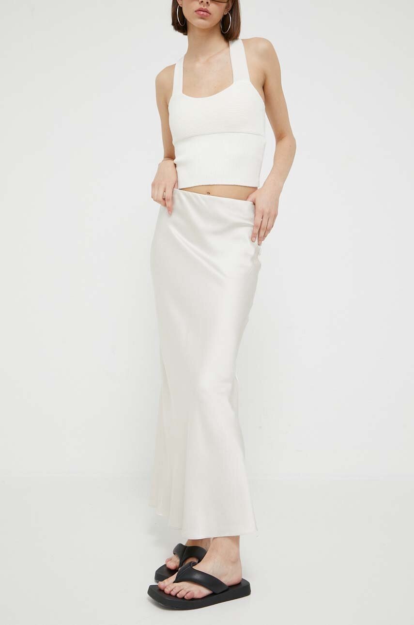 

Пола Abercrombie & Fitch в бежово дълга със стандартна кройка, Бежов