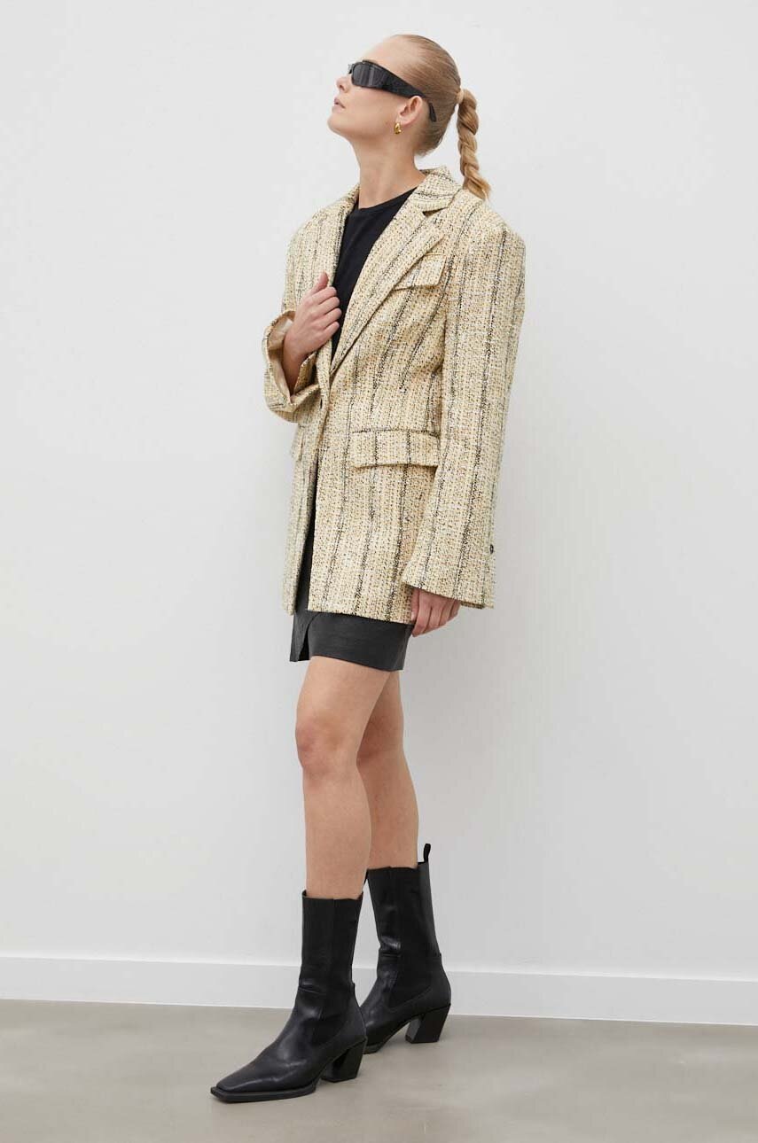 Δερμάτινη φούστα 2NDDAY χρώμα: μαύρο φωτογραφία