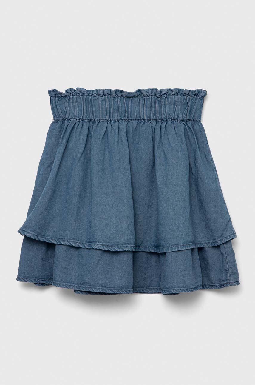 Dětská sukně Birba&Trybeyond mini, áčková - modrá -  100 % Lyocell
