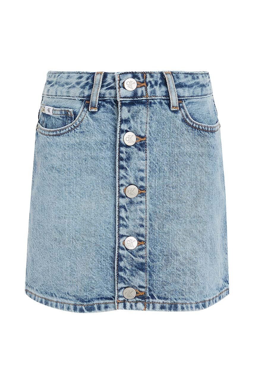 Дитяча джинсова спідниця Calvin Klein Jeans mini пряма