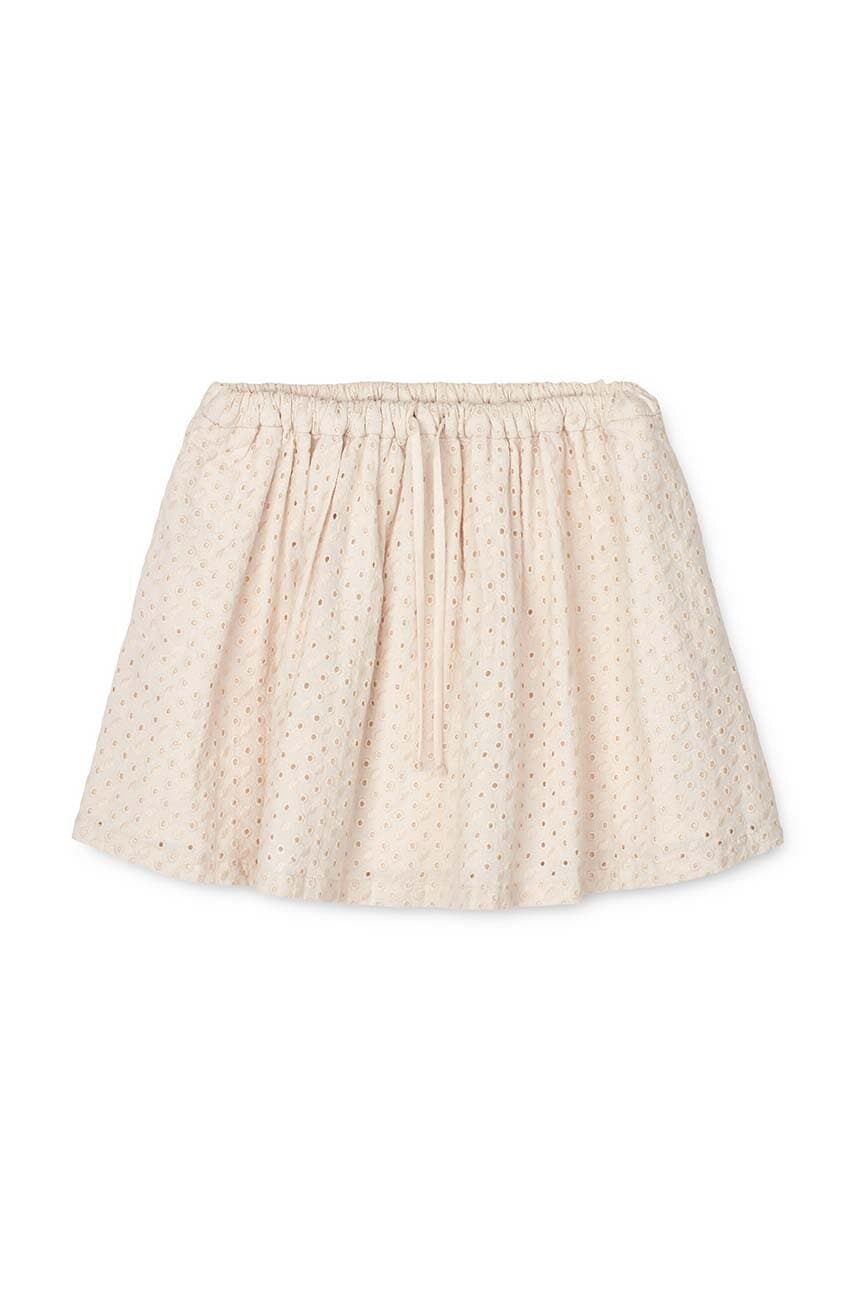 Детская хлопковая юбка Liewood Padua цвет бежевый mini расклешённая в Сумах Детская хлопковая юбка Liewood Padua цвет бежевый mini расклешённая в Сумах