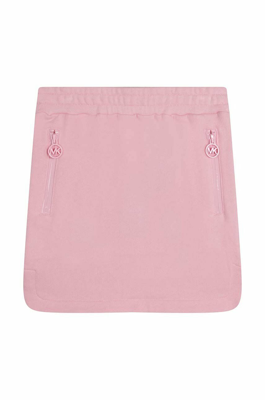 E-shop Dětská bavlněná sukně Michael Kors růžová barva, mini