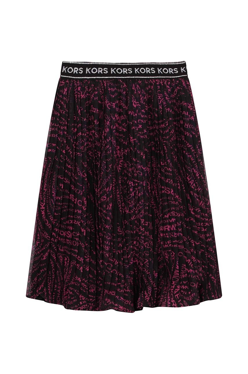 Michael Kors fusta fete culoarea negru, midi, drept