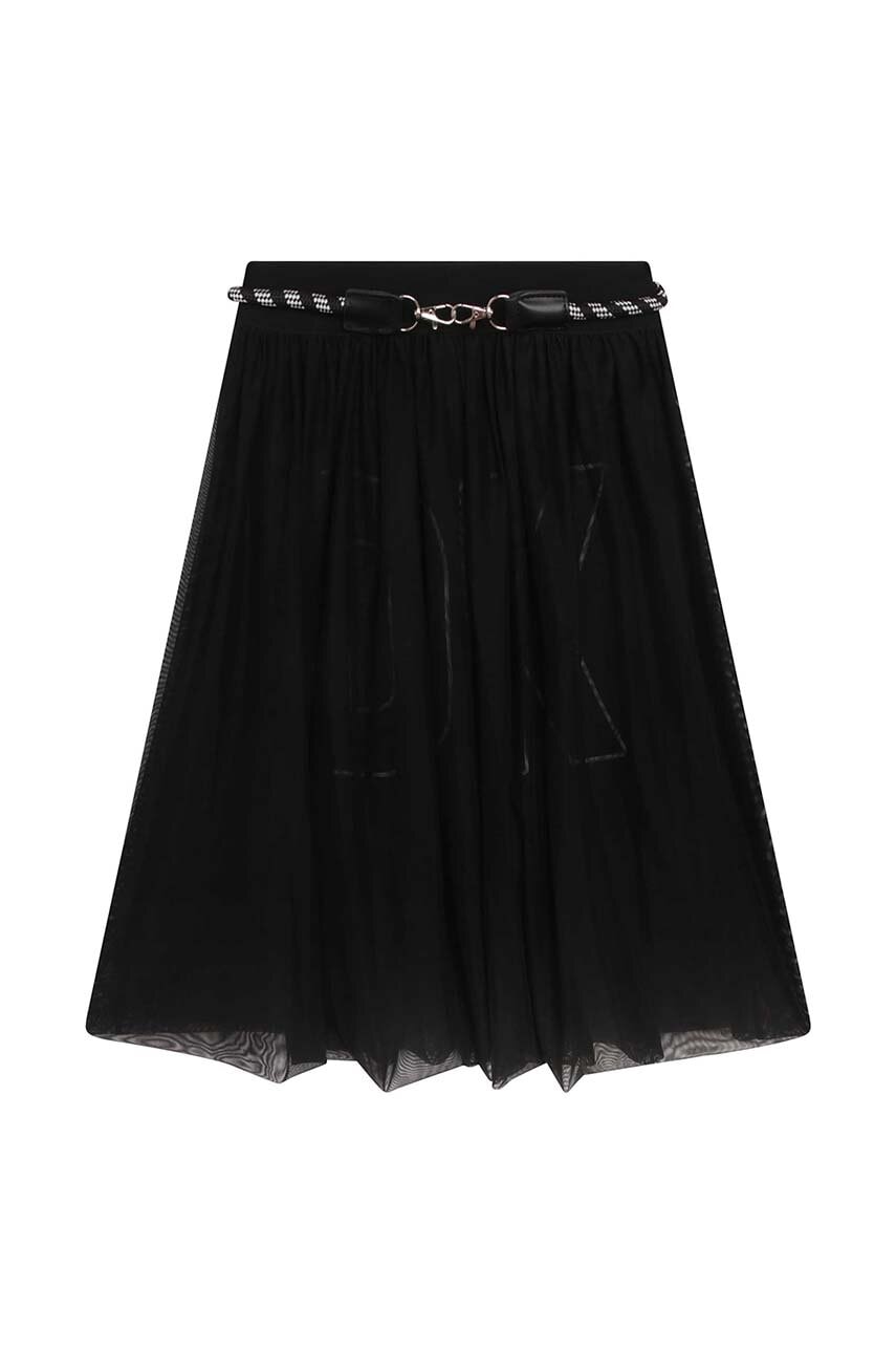 Dkny fusta fete culoarea negru, midi, evazati