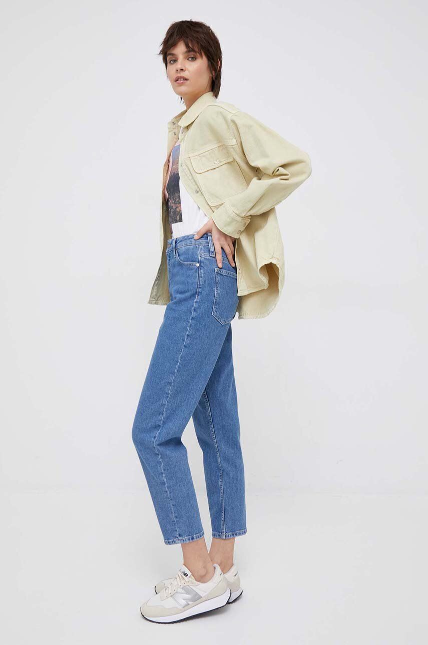Levně Džíny Calvin Klein dámské, high waist