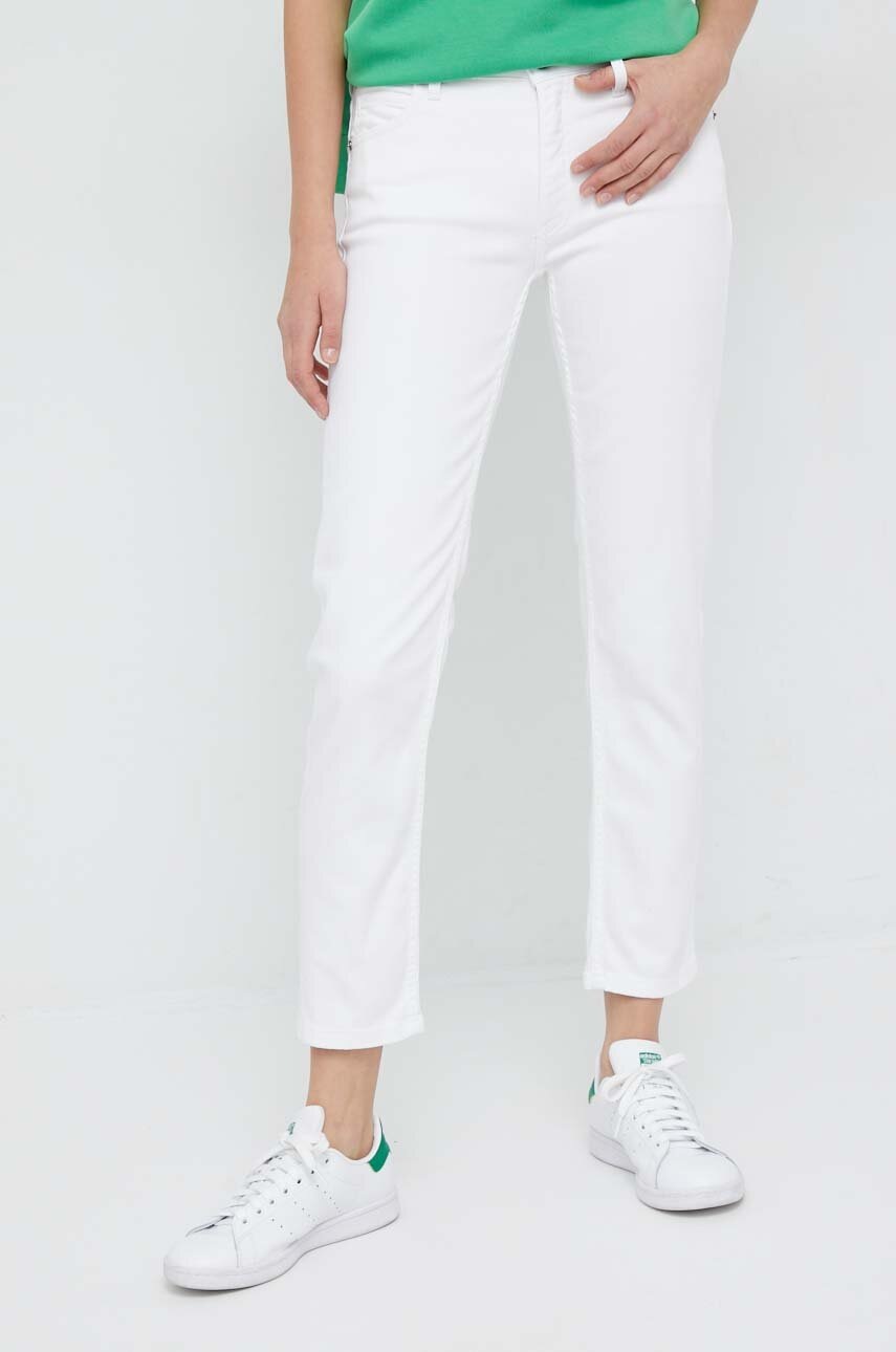 

Дънки Calvin Klein в със стандартна талия, Бял
