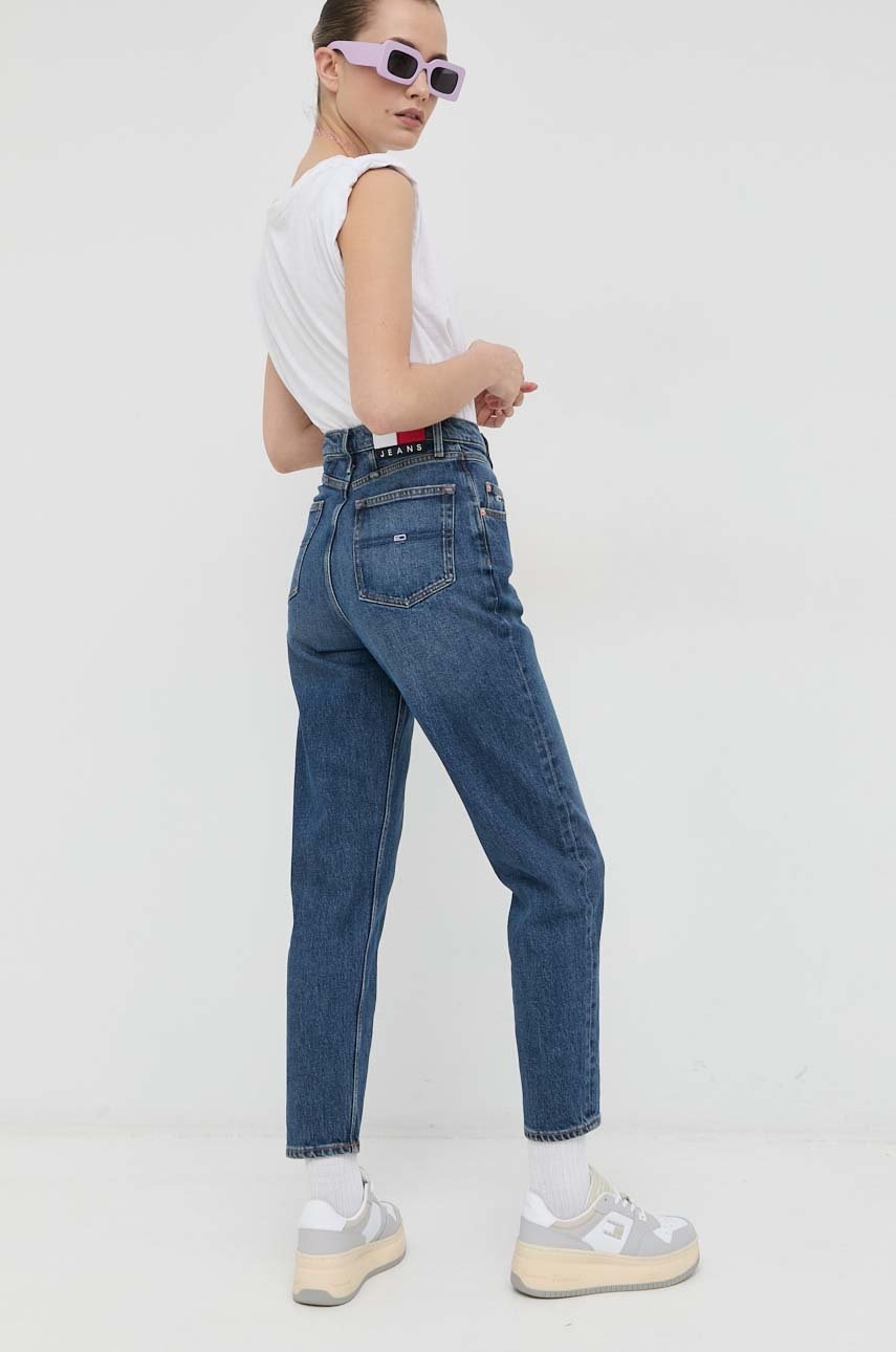 

Дънки Tommy Jeans в с висока талия, Тъмносин