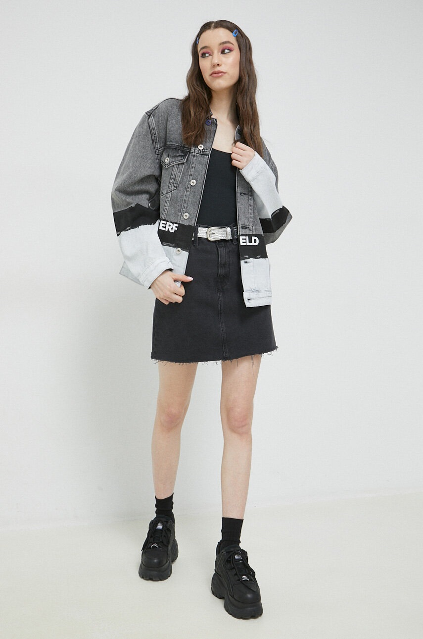 

Куртка і штани для немовлят Karl Lagerfeld Jeans колір сірий перехідна oversize