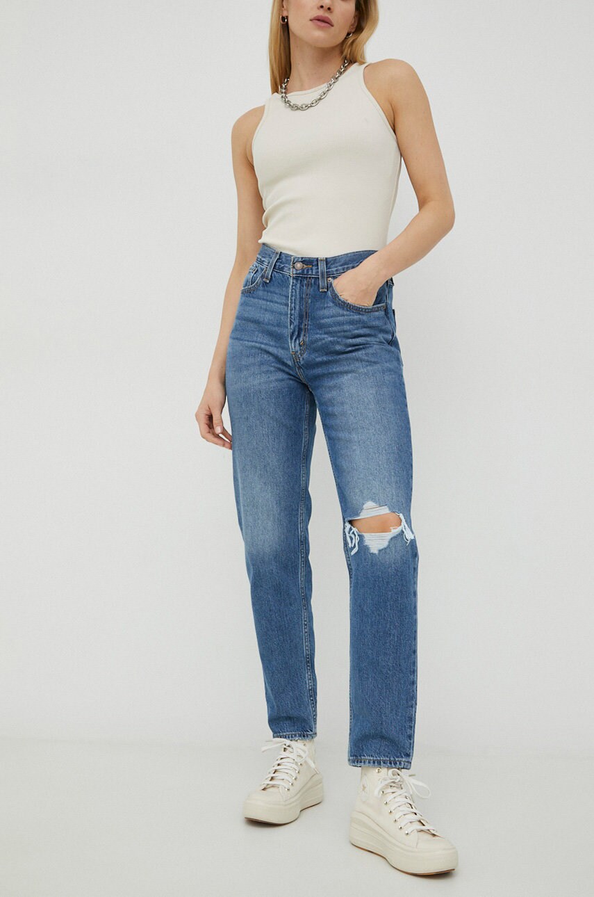

Дънки Levi's в с висока талия, Син